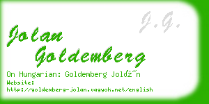 jolan goldemberg business card